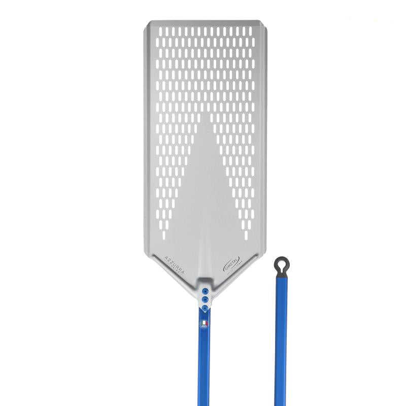 Argheri Gi.Metal Azzurra 30cm Pizza by the Meter Perforated Peel, 30cm handle