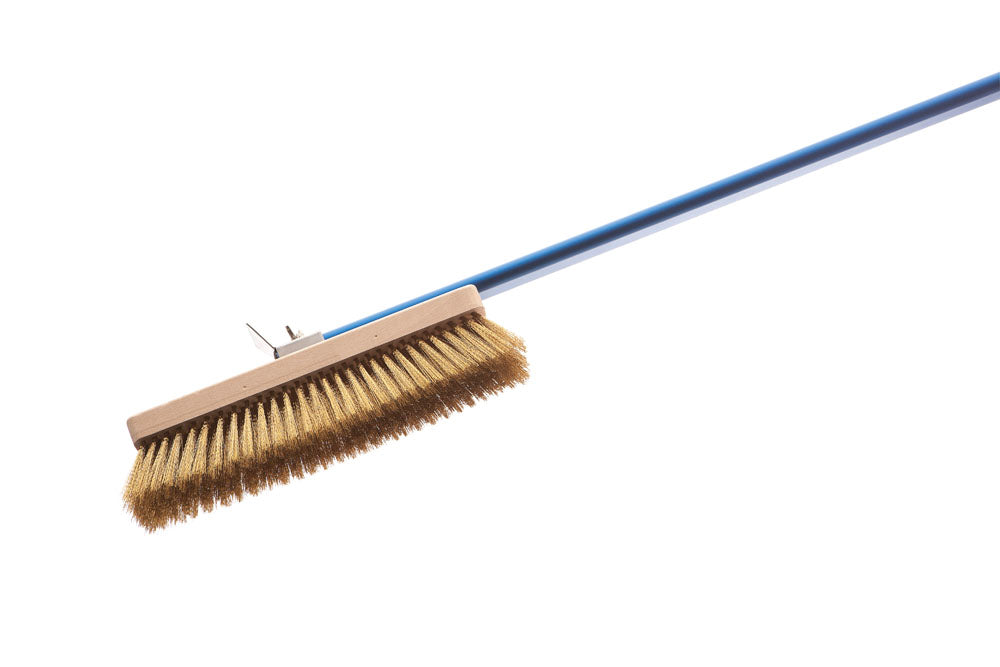 Gi.Metal Azzurra 6cm / 2in Rectangular Brass Bristle Brush, 180cm handle