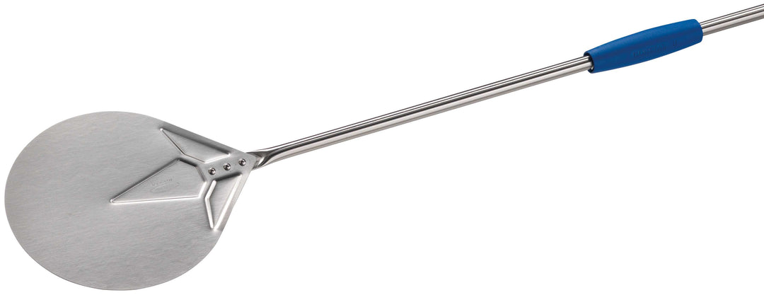 Gi.Metal Azzurra 20cm / 8in Small Round Solid Pizza Peel, 150cm handle