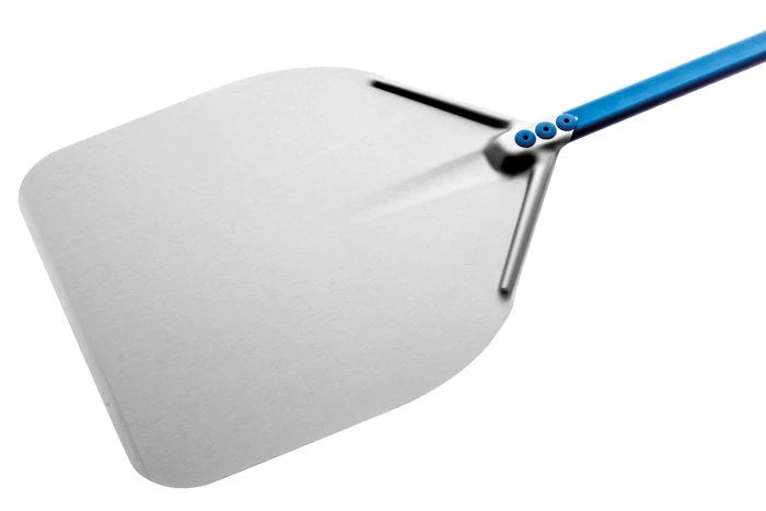 Gi.Metal Azzurra 36cm / 14in Rectangular Solid Pizza Peel, 120cm handle
